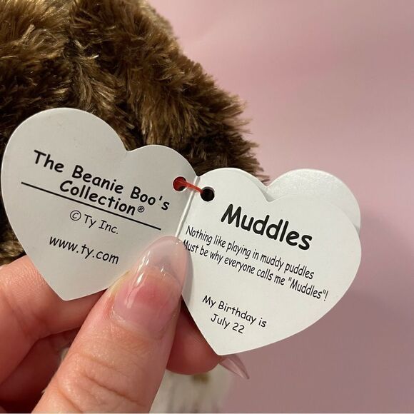 2021 - Ty Beanie Boo Muddles the Dog New Condition NWT 9” tall Excellent Cond… - Picture 9 of 9